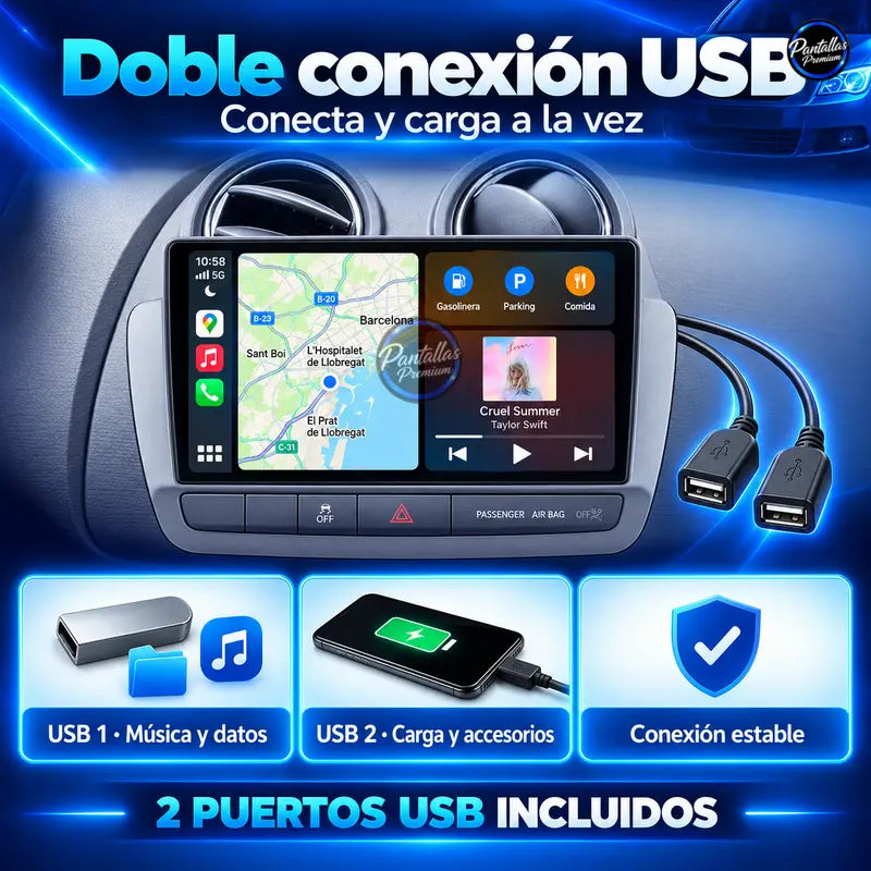 CarPlay screen head unit for Seat Ibiza 6J 2009