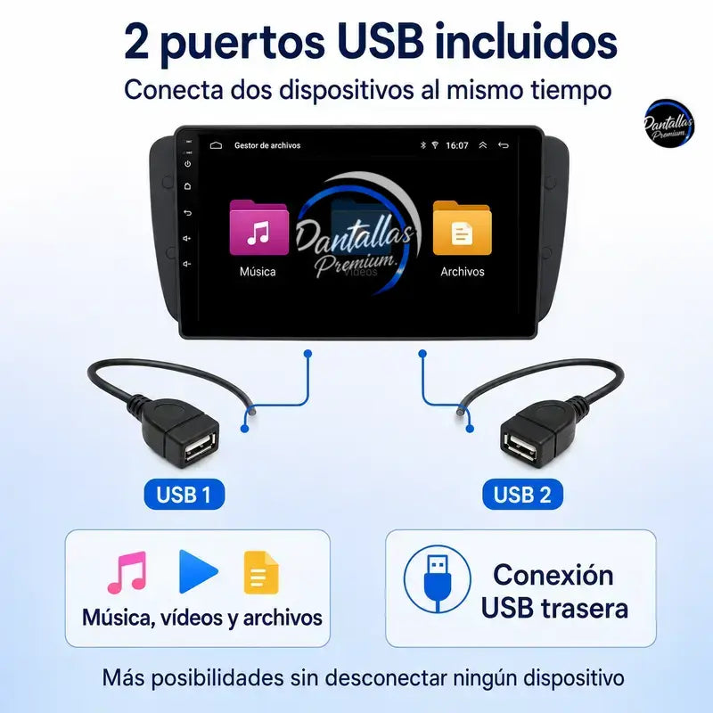 Radio pantalla CarPlay y Android Auto para Seat Ibiza 6J 2009 - foto 11