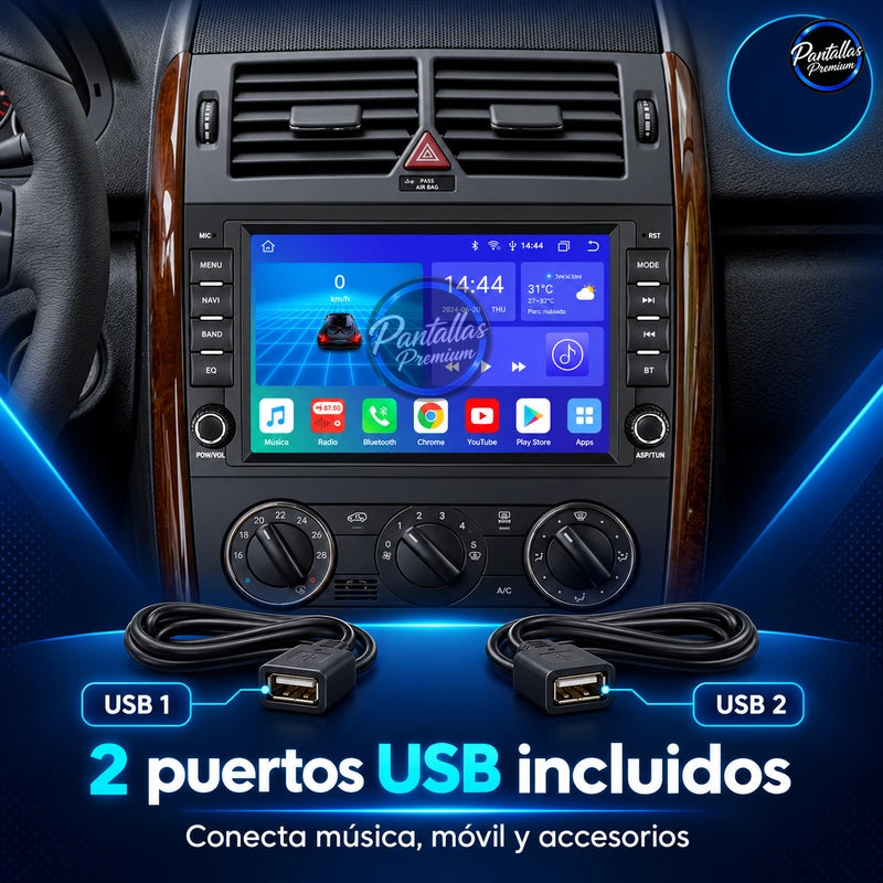 Mercedes Clase A W169 Clase B W245 - Radio Pantalla Carplay y Android Auto