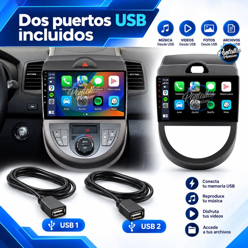 Kia Soul Mk1 AM - dos puertos USB