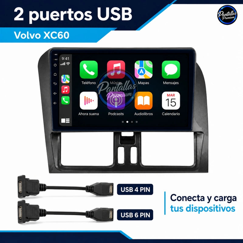 Radio pantalla CarPlay y Android Auto para Volvo XC60 2008 a 2017 - foto 14
