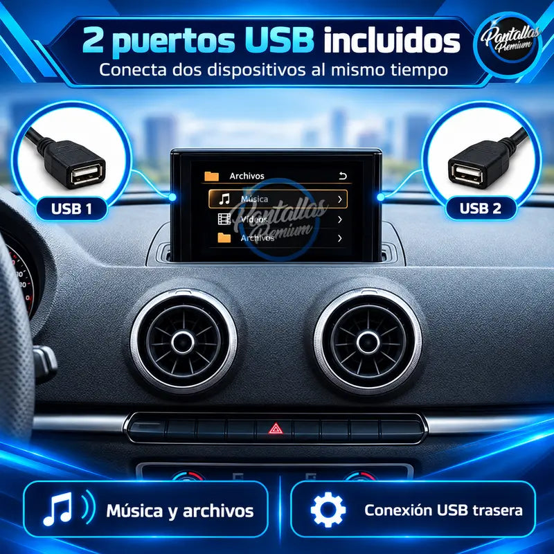 Audi A3 dos puertos USB incluidos