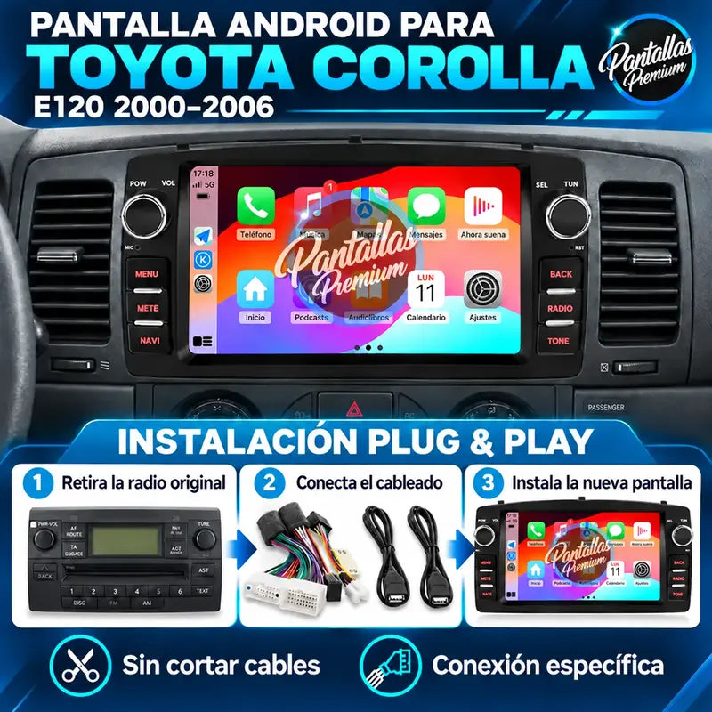 Instalación Plug and Play Toyota Corolla E120