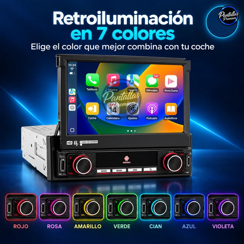 Radio Pantalla Carplay + Android Auto 1 DIN