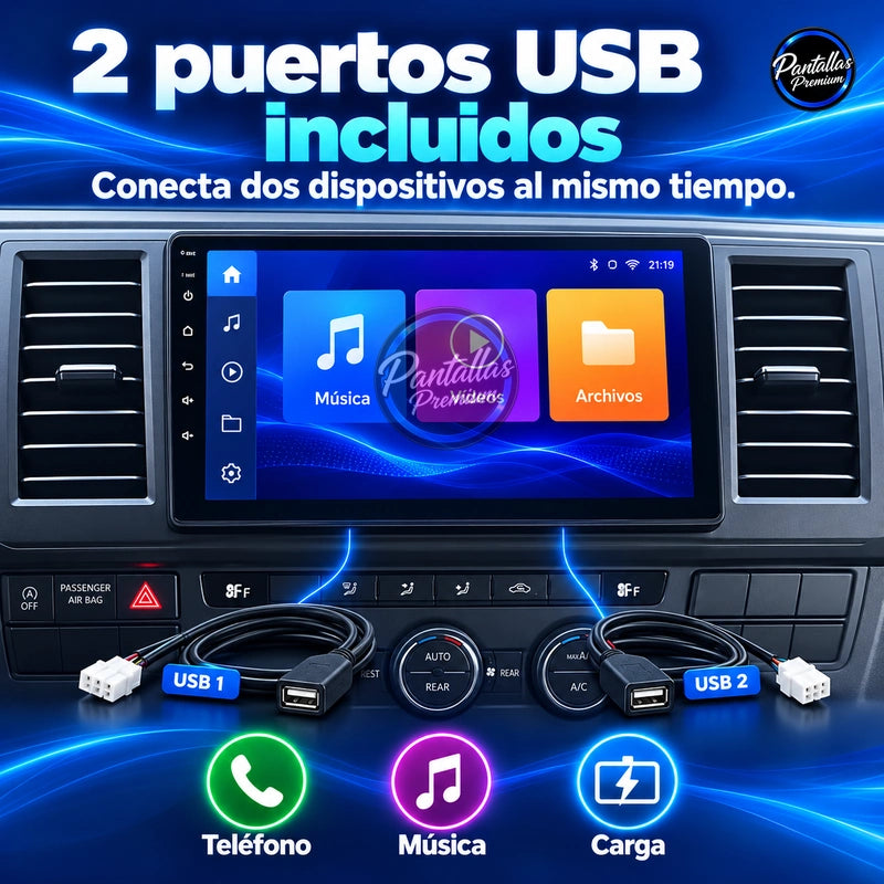 VOLKSWAGEN CARAVELLE T6 — 12-usb — Pantallas Premium V6.1