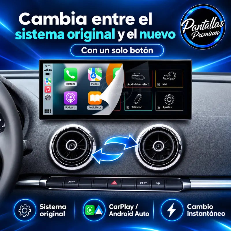 Audi A3 8V 2012-2020 - Radio Pantalla Carplay y Android Auto