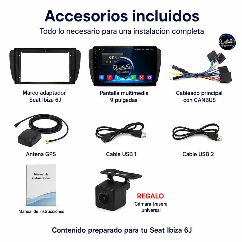 Radio pantalla CarPlay y Android Auto para Seat Ibiza 6J 2009 - foto 13