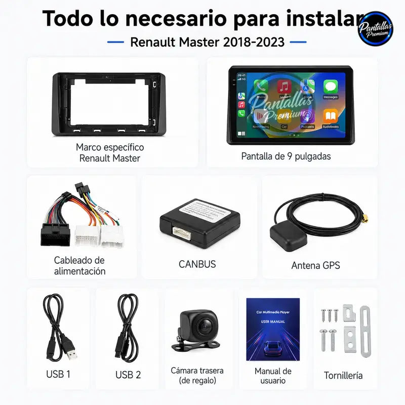 Radio pantalla CarPlay y Android Auto para Renault Trafic Master 2018-2024 - foto 13