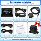 Audi A3 accesorios incluidos pantalla cableado GPS USB manual cámara