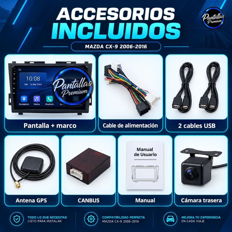 Radio pantalla CarPlay y Android Auto para Mazda CX9 2006-2016 - foto 13