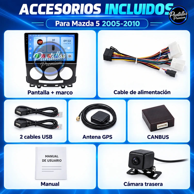 Radio pantalla CarPlay y Android Auto para Mazda 5 2005 - foto 13