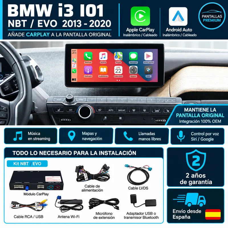Accesorios interfaz CarPlay BMW i3 I01 NBT EVO