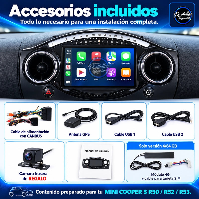 COOPER S R50 / R52 / R53 — accesorios