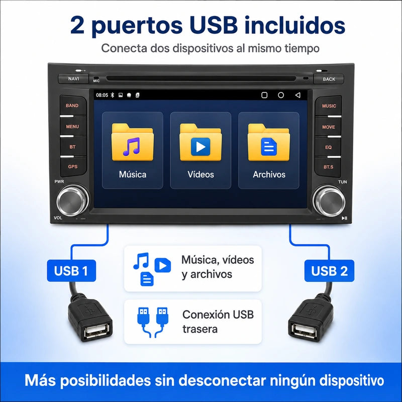Seat Leon MK3 Seat Ibiza 2012-2020 - Radio Pantalla Carplay y Android Auto