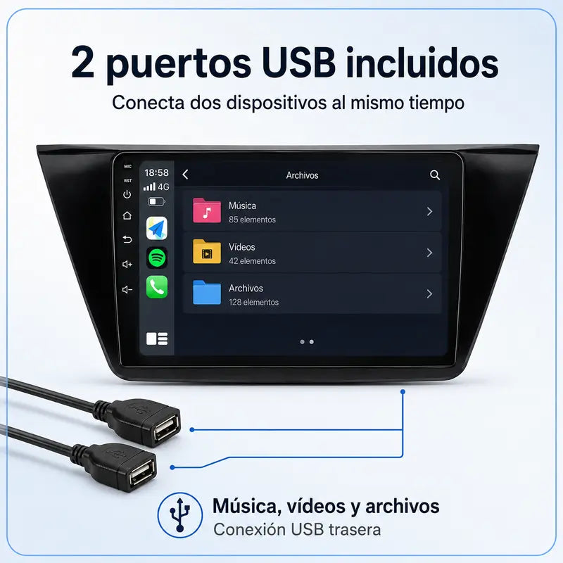 Radio pantalla CarPlay y Android Auto para Volkswagen Touran 2016-2022 - foto 11