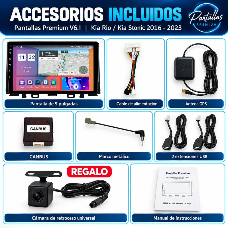 13 Kia Rio Stonic accesorios incluidos