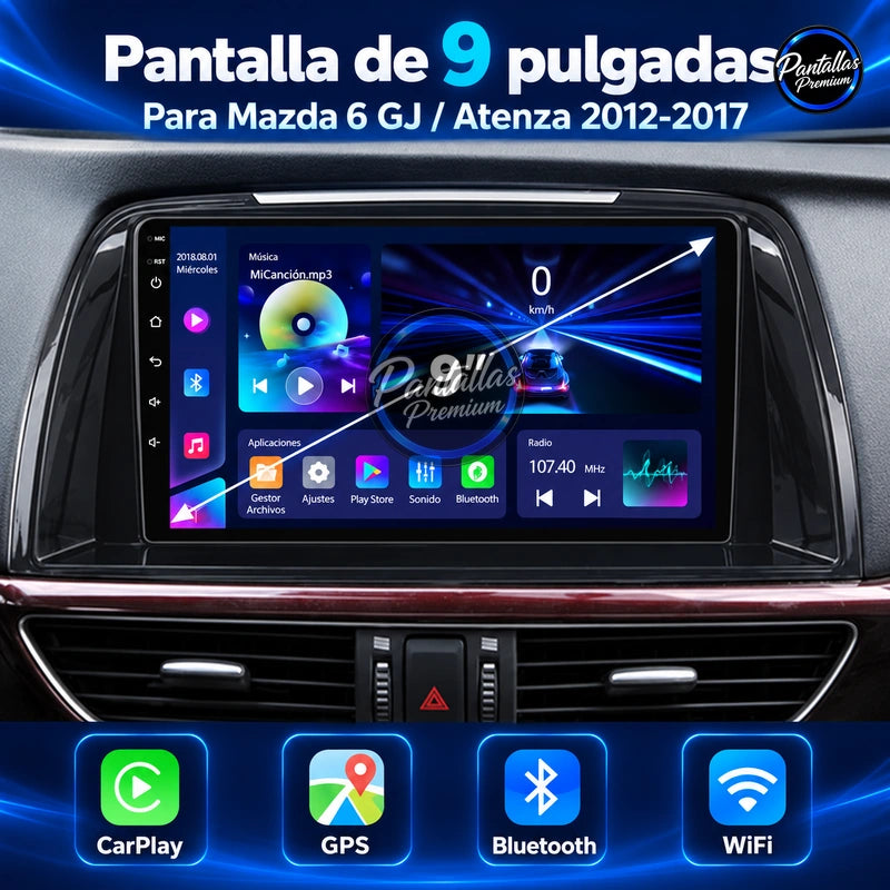 Radio pantalla CarPlay y Android Auto para Mazda 6 2012-2017 - foto 11