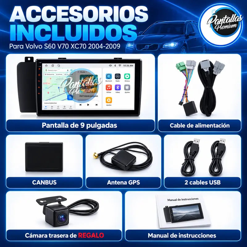 Volvo S60 V70 XC70 accesorios incluidos