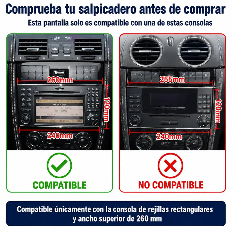 Mercedes-Benz Clase C W203 CLC - Radio Pantalla Carplay y Android Auto