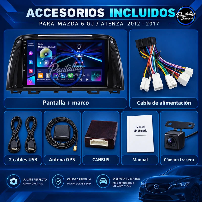 Radio pantalla CarPlay y Android Auto para Mazda 6 2012-2017 - foto 13