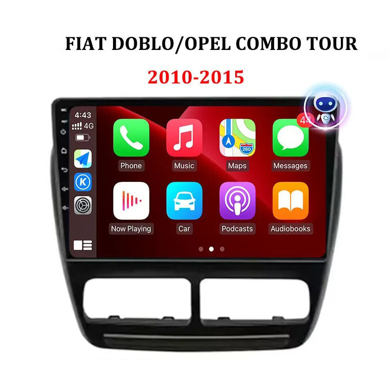 Radio Pantalla CarPlay y Android Auto para FIAT DOBLO - OPEL COMBO TOUR 2010-2015