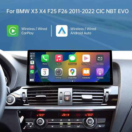 Radio pantalla CarPlay y Android Auto para BMW X3 F25 X4 F26 2011-2022 Linux - foto 2