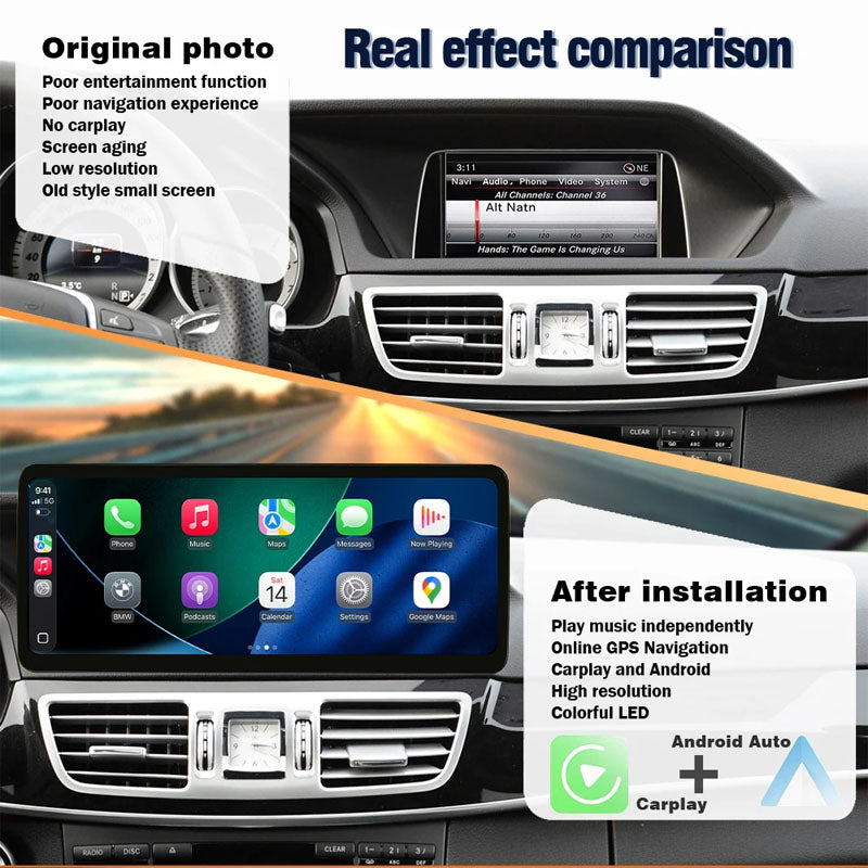 Radio Pantalla CarPlay y Android Auto para Mercedes Benz Clase E W212 2009-2016