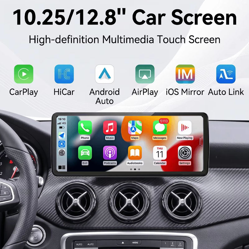 Radio Pantalla CarPlay y Android Auto para Mercedes Benz A GLA CLA clase W176 X156 C117 2012-2018