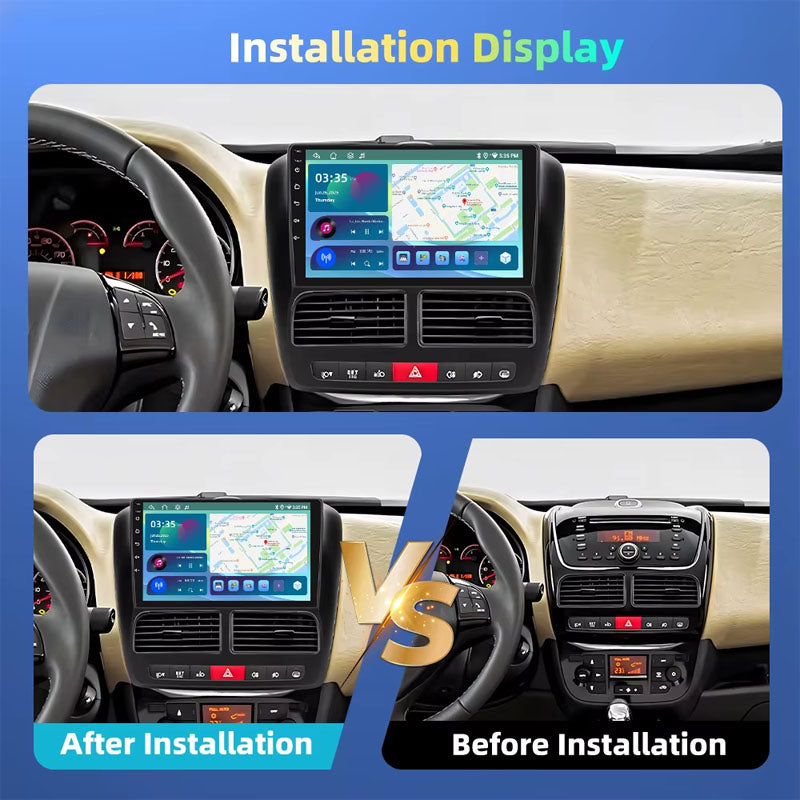 Radio Pantalla CarPlay y Android Auto para FIAT DOBLO - OPEL COMBO TOUR 2010-2015