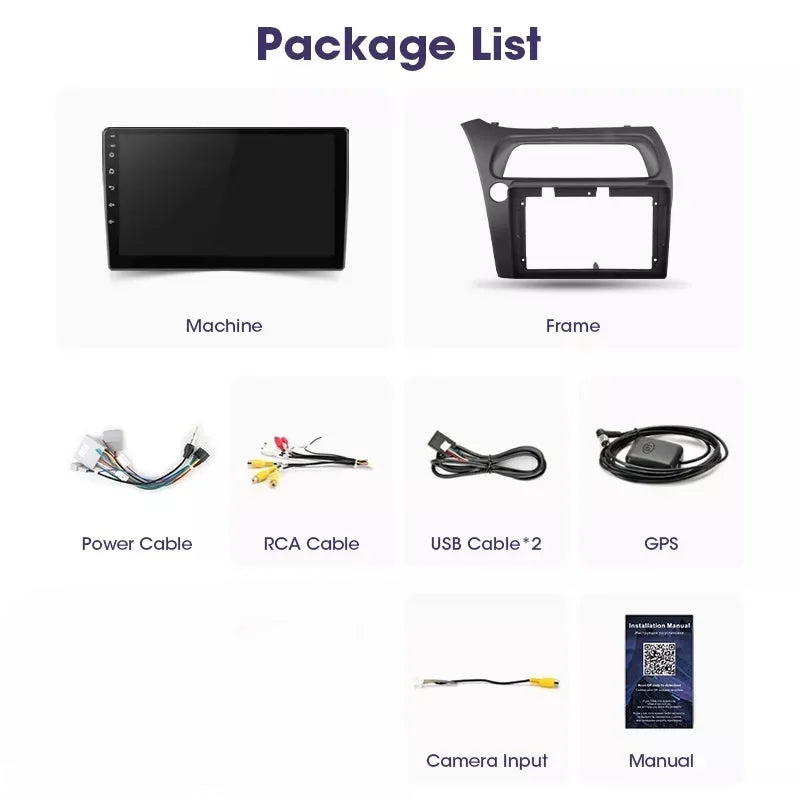 Radio Pantalla Carplay para Honda Civic 2006-2011