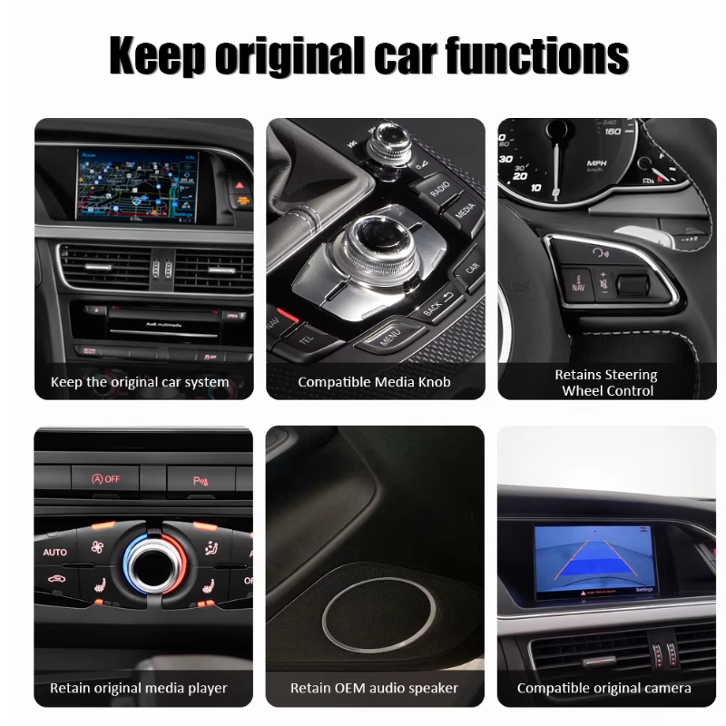 Radio Pantalla CarPlay y Android Auto para Audi Q5 Q5L SQ5 2017-2021