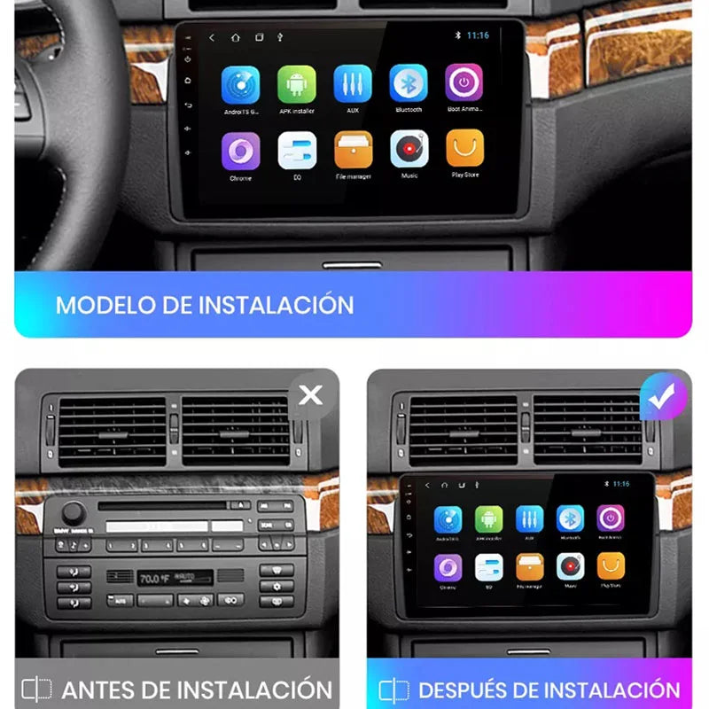 Radio Pantalla Carplay para BMW E46 Serie 3 330 - foto 3