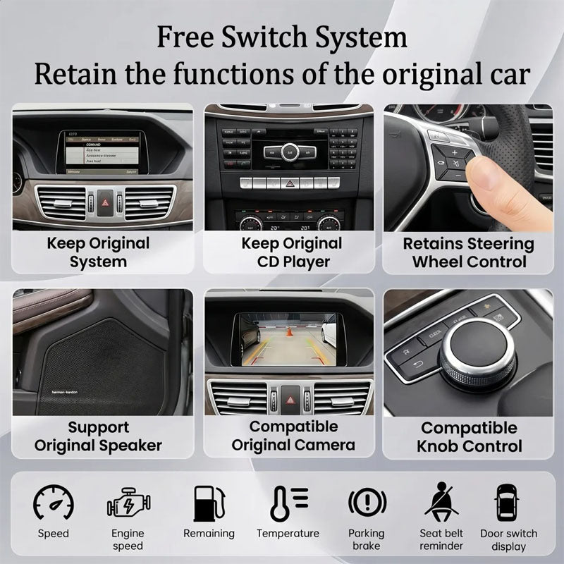 Radio Pantalla CarPlay y Android Auto para Mercedes Benz Clase E W212 2009-2016