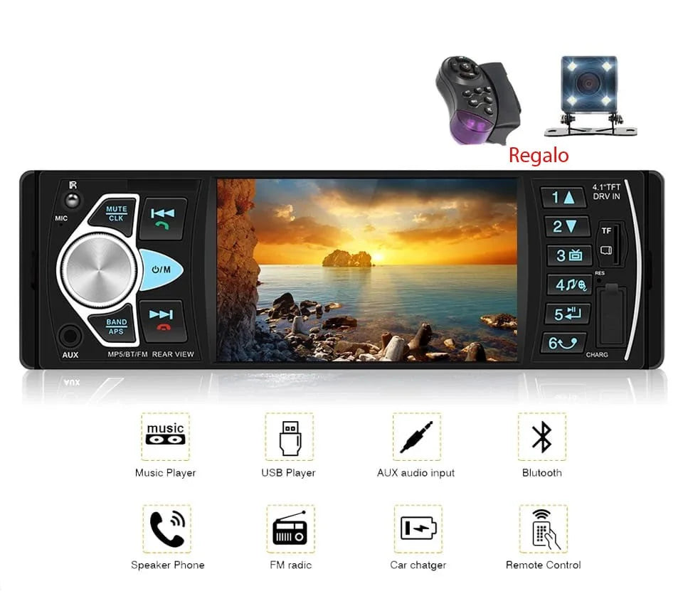 Radio Pantalla 1 Din Universal 4 Pulgadas