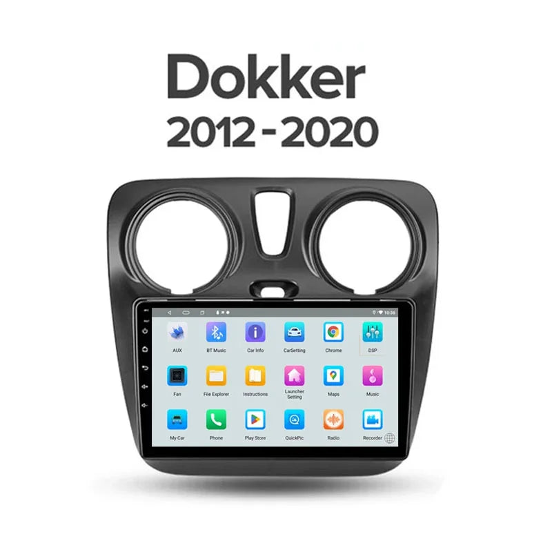 Radio Android Renault 10 Dokker/lodgy Dacia 2012-2020