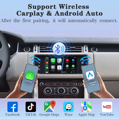 Interfaz CarPlay y Android Auto para Toyota Camry C-HR Yaris RAV4 Corolla