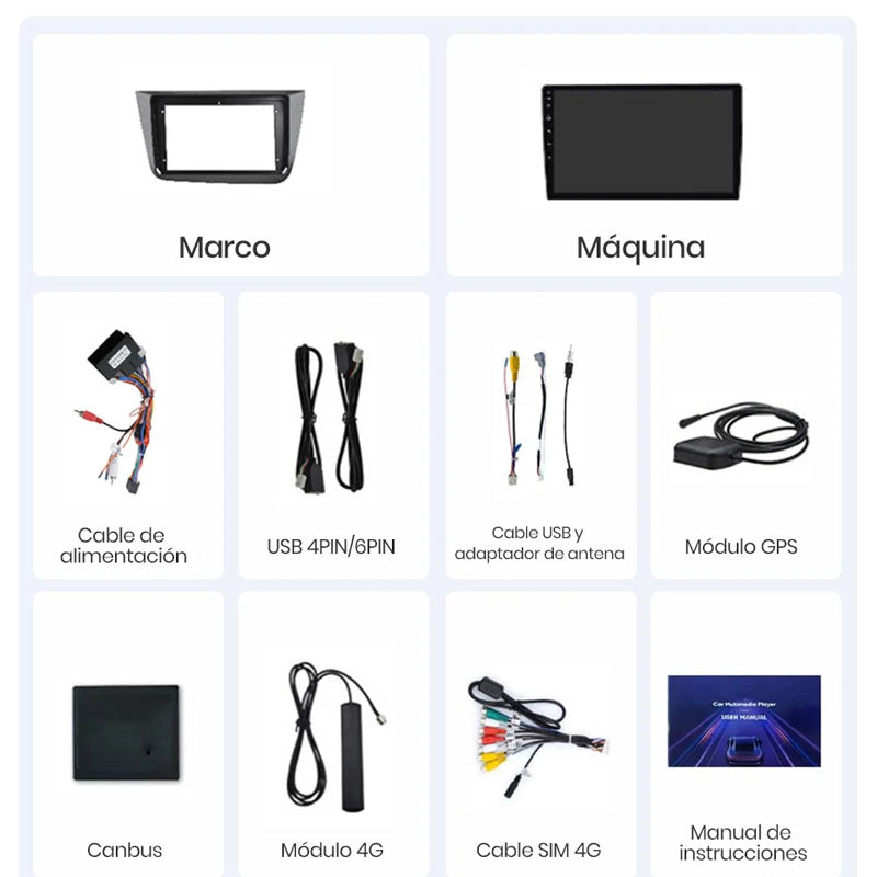 Radio Pantalla Carplay para Seat Altea