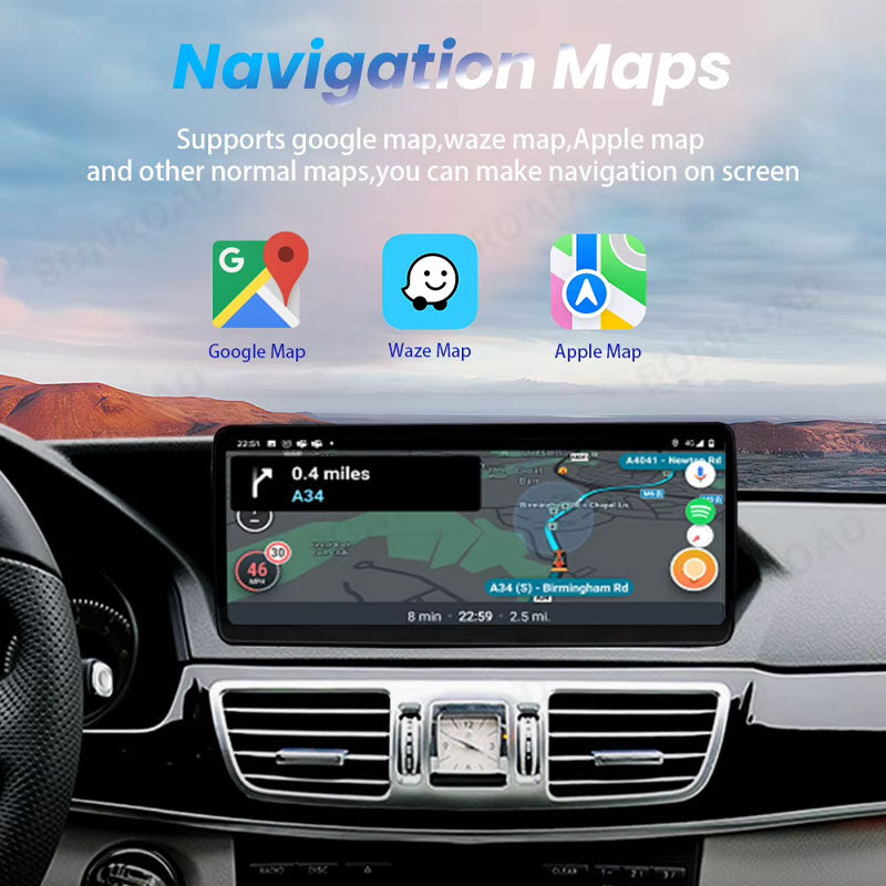 Radio Pantalla CarPlay y Android Auto para Mercedes Benz Clase E W212 2009-2016