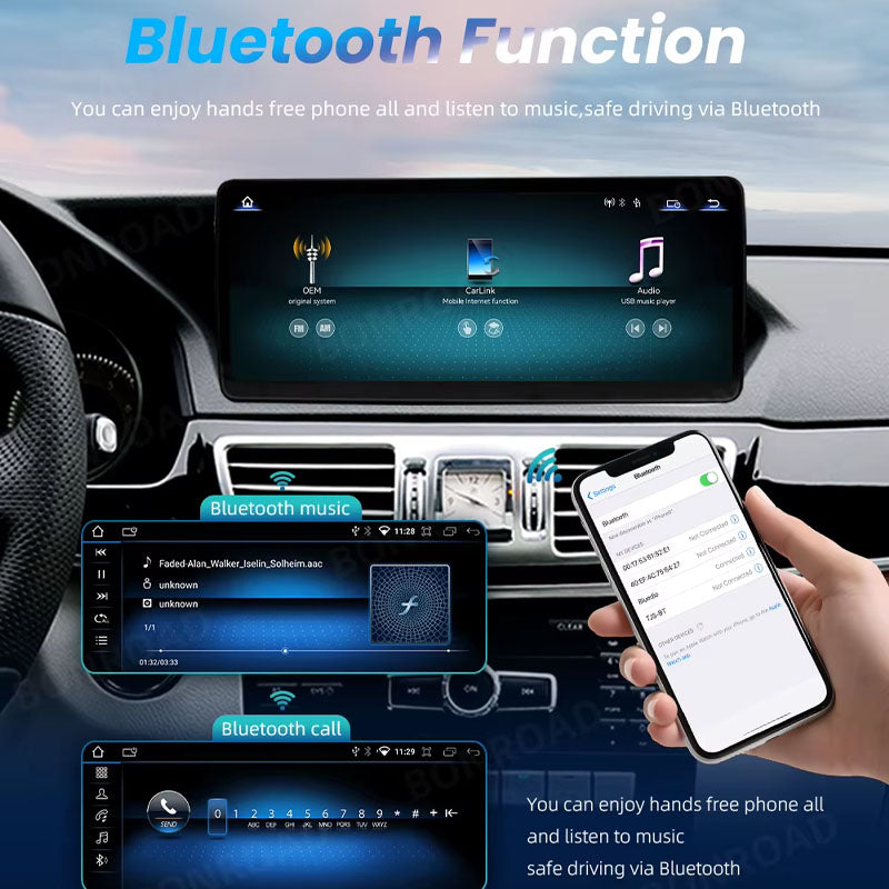 Radio Pantalla CarPlay y Android Auto para Mercedes Benz Clase E W212 2009-2016