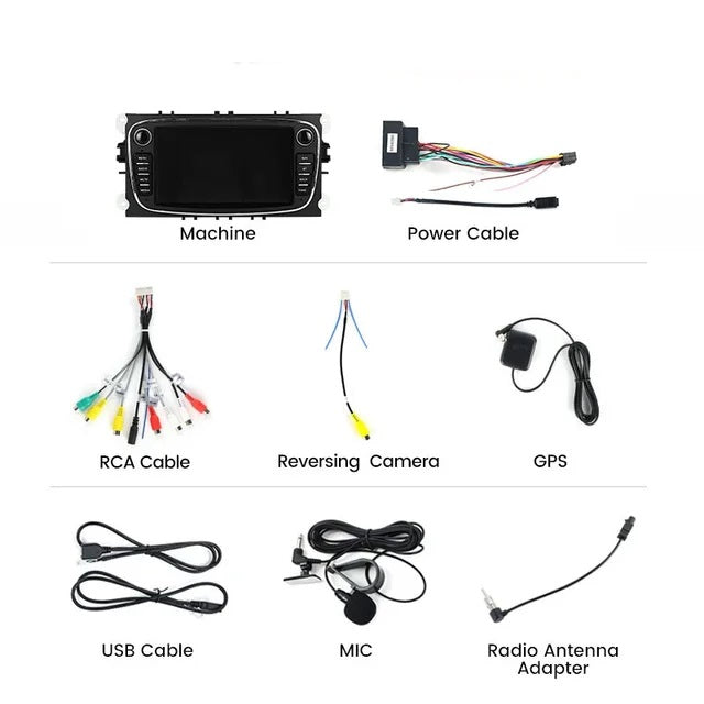 Radio Pantalla Carplay para Ford Mondeo Focus S Max