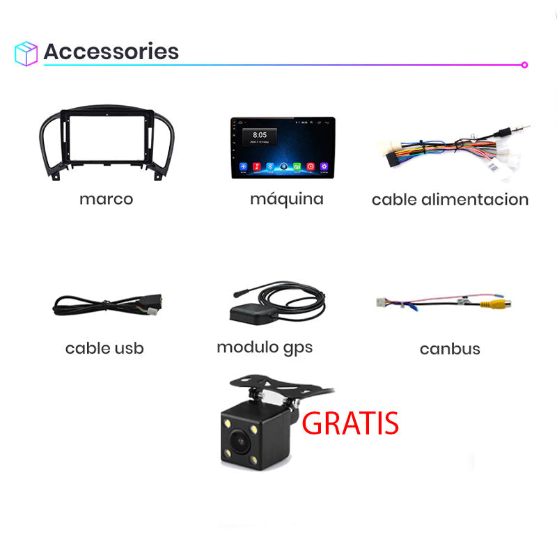 Radio Pantalla Carplay para Nissan Juke 2010