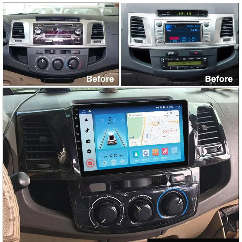Radio Pantalla Carplay para Toyota Fortuner Hilux Revo Vigo 2007-2015 - foto 2