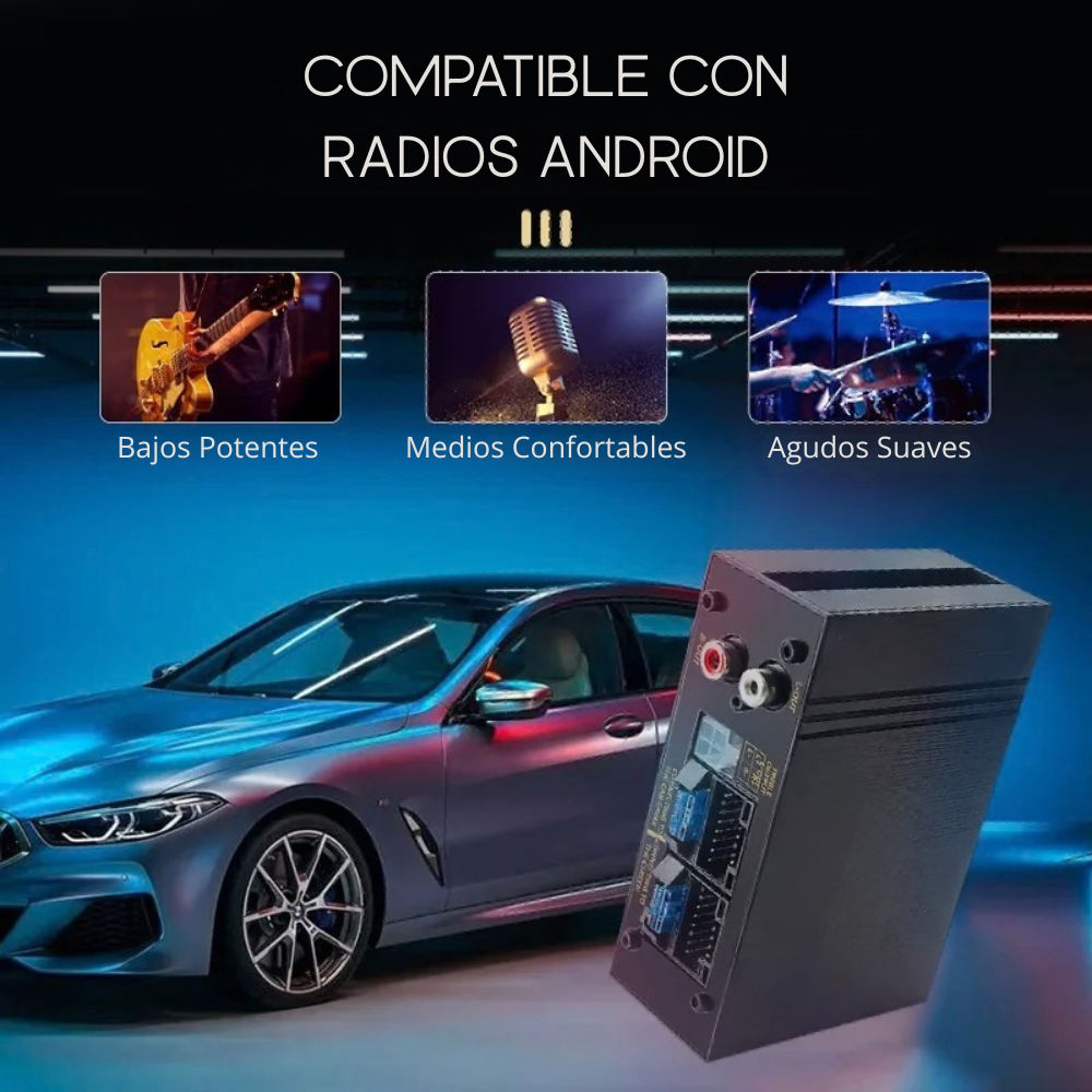 Amplificador DSP 4x80W para Radio Android