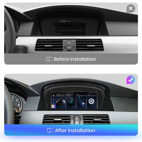 Radio pantalla CarPlay y Android Auto para BMW 5 Series E60 E61 E63 E64 E90 E91 E92 E93 - foto 2