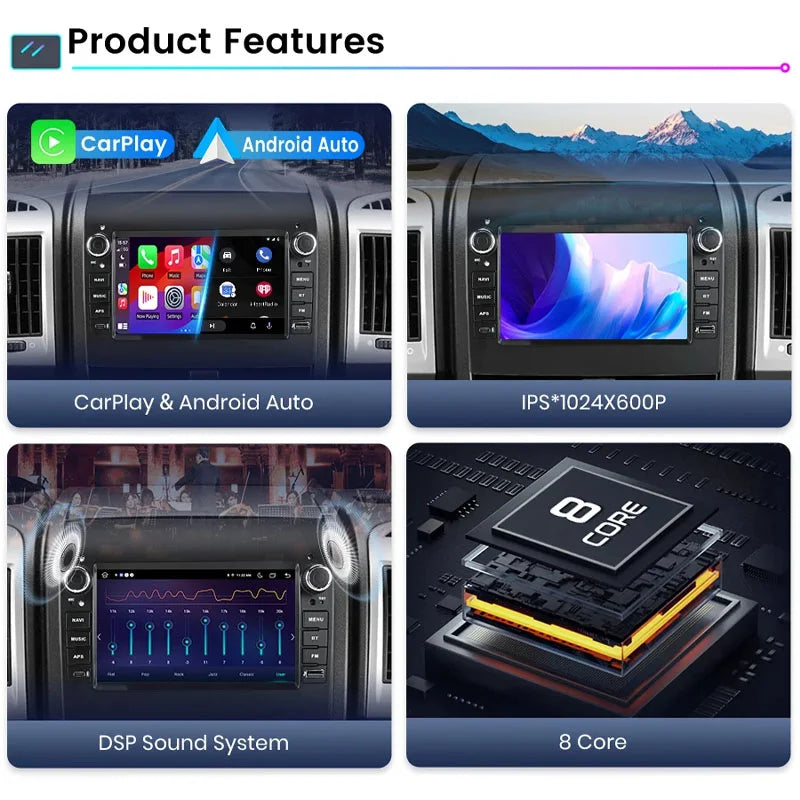 Fiat Ducato Peugeot Boxer Citroen Jumper - Radio Pantalla Carplay y Android Auto - foto 3