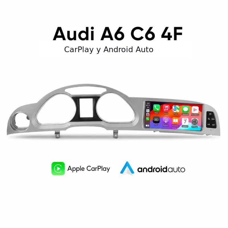 Radio pantalla CarPlay y Android Auto para Audi A6 C6 4F Q7 MMI 2G 3G 2005-2009