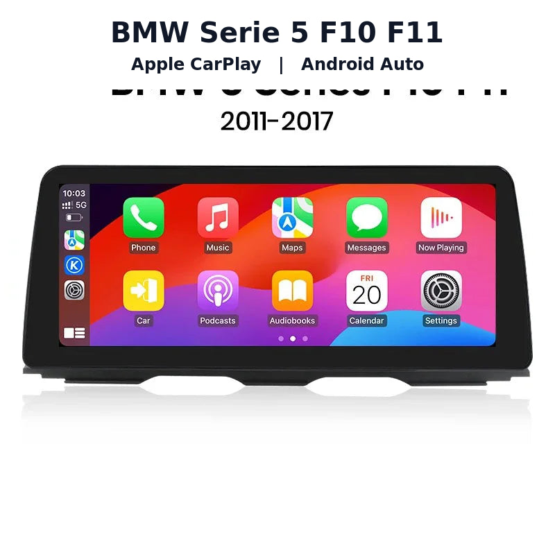 Radio pantalla CarPlay y Android Auto para BMW Serie 5 F10 F11 2011-2017