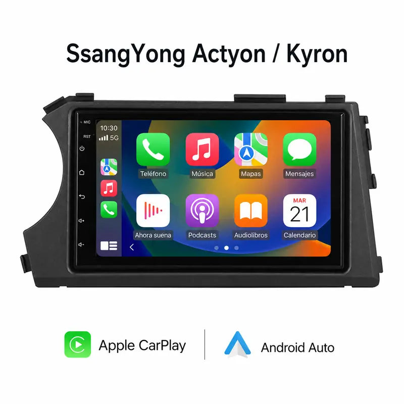 Radio pantalla CarPlay y Android Auto para SsangYong Actyon Kyron