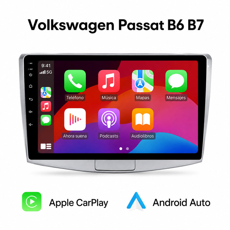 Radio pantalla CarPlay y Android Auto para Volkswagen Passat B6 B7 2010-2015