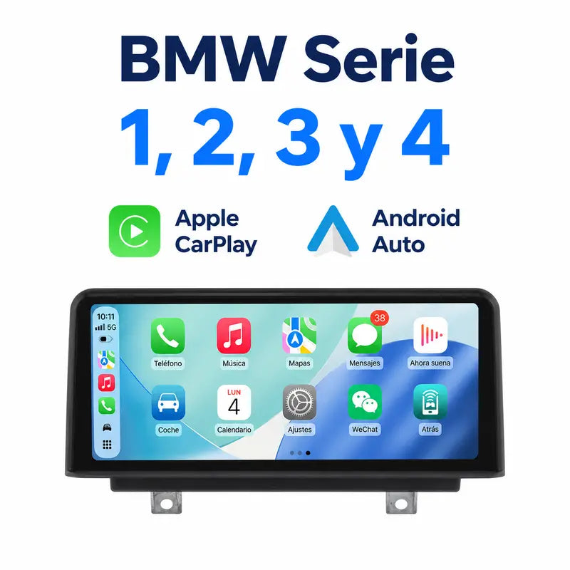 Radio pantalla CarPlay y Android Auto para BMW Serie 2 Serie 3 Serie 4 F20 F30 2013-2017